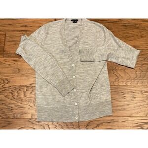 Theory Women's Gray Button Front Cardigan Sweater Size M‎